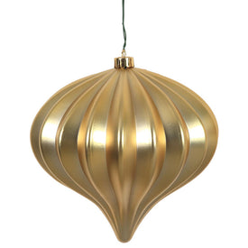 5.5" x 5.7" Gold Matte Onion Christmas Ornaments 3 Per Bag