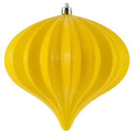 5.5" x 5.7" Yellow Shiny Onion Christmas Ornaments 3 Per Bag