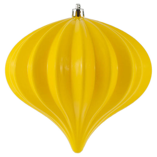 5.5" x 5.7" Yellow Shiny Onion Christmas Ornaments 3 Per Bag