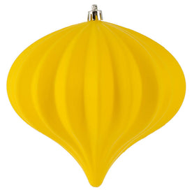 5.5" x 5.7" Yellow Matte Onion Christmas Ornaments 3 Per Bag