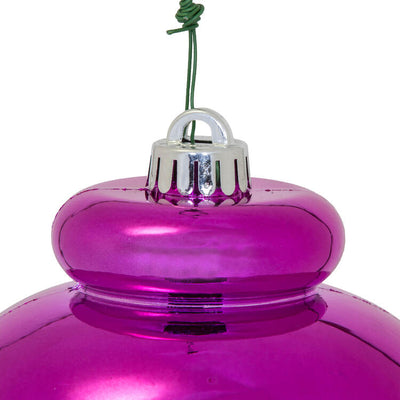 14" Fuchsia Shiny Finial Ornament