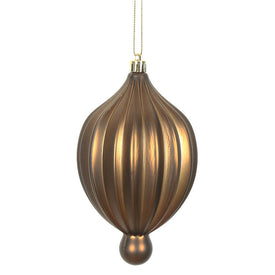 6.3" x 3.5" Mocha Matte Lantern Ornaments 4 Per Bag
