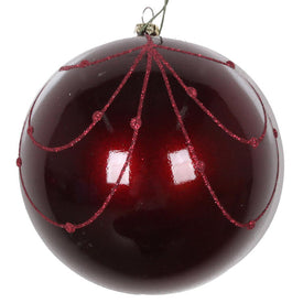 4.75" Wine Candy Glitter Curtain Ornaments 4 Per Bag