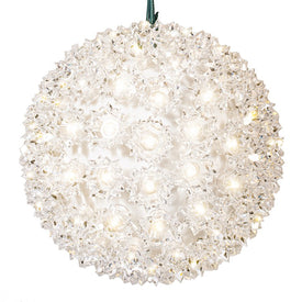 Vickerman 7.5" Starlight Sphere Christmas Ornament with 100 Warm White Wide Angle LED Lights