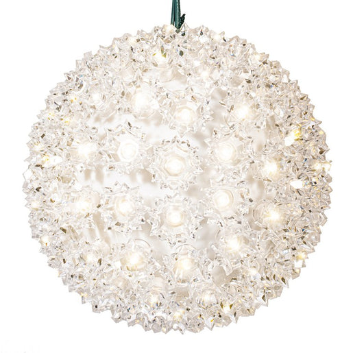 Vickerman 7.5" Starlight Sphere Christmas Ornament with 100 Warm White Wide Angle LED Lights