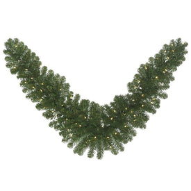 48" Pre-Lit Oregon Fir Artificial Christmas Swag with 50 Warm White LED Lights