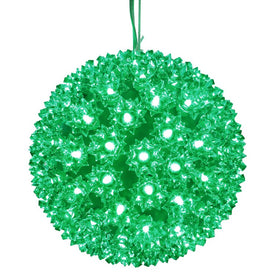 7.5" Starlight Sphere Christmas Ornaments with 100 Green Wide Angle LED Lights