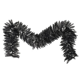 Vickerman 9' Black Fir Artificial Christmas Garland, Unlit