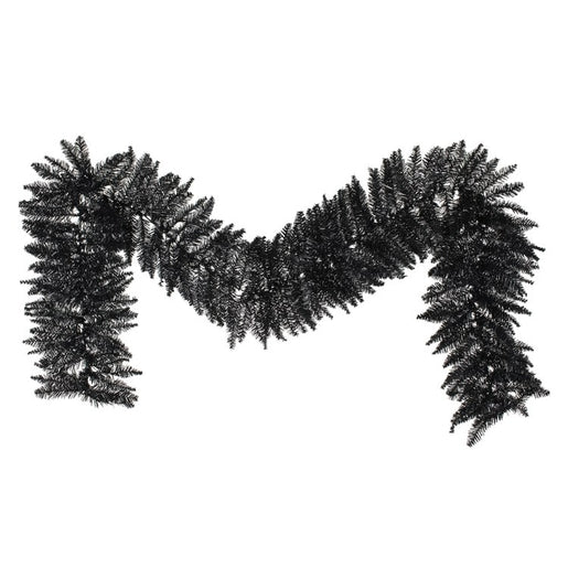 Vickerman 9' Black Fir Artificial Christmas Garland, Unlit