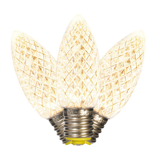 Vickerman C9 LED Warm White Faceted Replacement Bulb, bag of 25