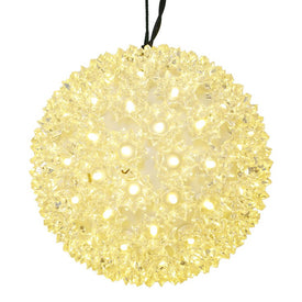 6" Starlight Sphere Christmas Ornaments with Warm White Twinkle Wide Angle LED Lights