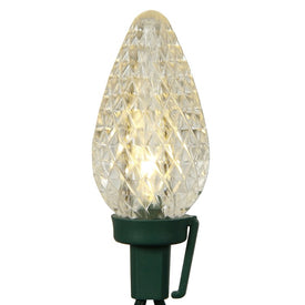 25-Count Warm White C9 LED Christmas Light Strand on 16' Green Wire