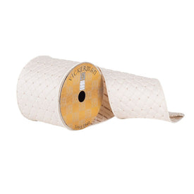 4" x 10 Yards Champagne Woven Net Dupion Ribbon