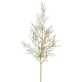 28" Gold Onoclea Glitter Artificial Wild Huck Christmas Sprays 6 Per Bag