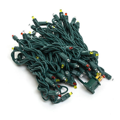 70-Count Red/Pure White/Yellow Wide-Angle LED Christmas Light Strand on 35' Green Wire