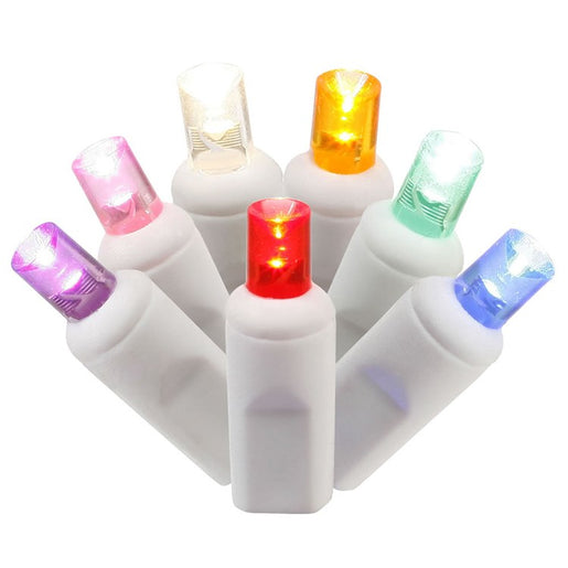 100-Count Multi-Color Wide-Angle LED Christmas Light Strand on 50' White Wire