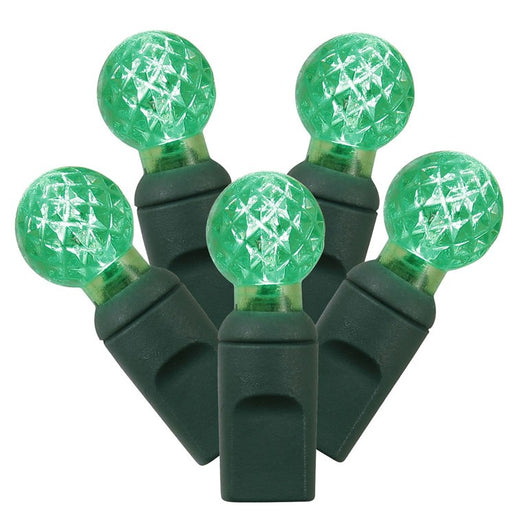 100-Count Green G12 LED Christmas Light Strand on 34' Green Wire