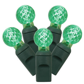 100-Count Green G12 LED Christmas Light Strand on 34' Green Wire