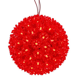 Vickerman 10" Starlight Sphere Christmas Ornament with 150 Red Wide Angle LED Lights