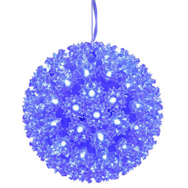 6" Starlight Sphere Christmas Ornaments with Blue Wide Angle LED Lights