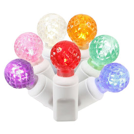 100-Count Multi-Color G12 LED Christmas Light Strand on 34' White Wire