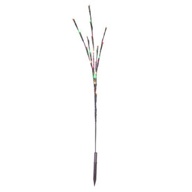 60-Count Red, Warm White, Green Wide-Angle LED Twig Light Set on Brown Wire 3-Pack