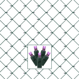 120-Count Purple Wide-Angle LED Net Light Set on Green Wire