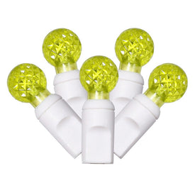 100-Count Lime G12 LED Christmas Light Strand on 34' White Wire