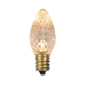 Replacement Sunny Warm White C7 Faceted LED Bulbs 25-Pack