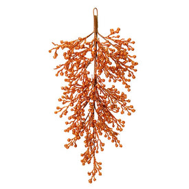 33" Copper Glitter Berry Outdoor Door Swag