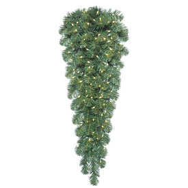 48" Pre-Lit Oregon Fir Artificial Christmas Teardrop with 100 Warm White LED Lights