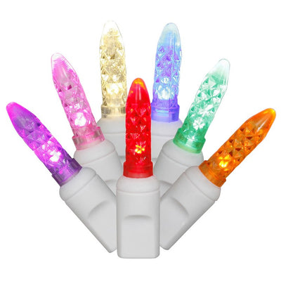 70-Count Multi-Color Twinkle M5 Icicle LED Christmas Light Strand on 9' White Wire