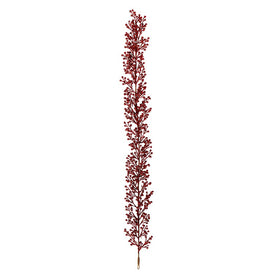 6' Burgundy Glitter Berry Outdoor Garland