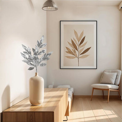 22" Silver Glitter Bay Leaf Artificial Christmas Sprays 12 Per Bag Brighten up your holiday project with this silver glitter bay leaf spray.