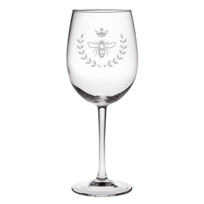 Vintage Bee Wine Glass Set