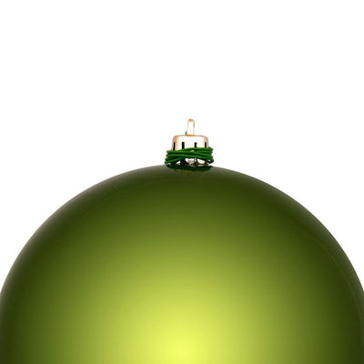 6" Juniper Green Shiny Ball Ornaments 4-Pack