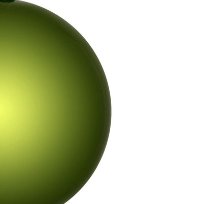 6" Juniper Green Shiny Ball Ornaments 4-Pack