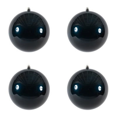 6" Midnight Blue Candy Ball Ornaments 4-Pack