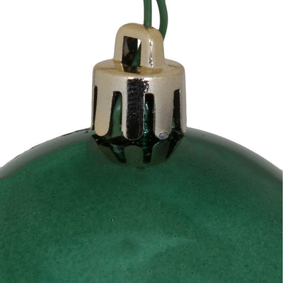 2.4" Midnight Green Shiny Ball Ornaments 24-Pack