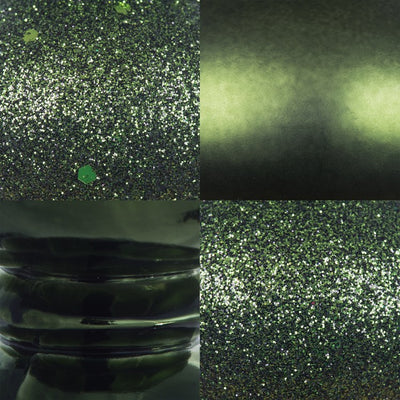 7" Moss Green Four-Finish Finial Christmas Ornaments 8 Per Box