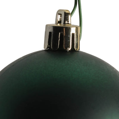 2.4" Midnight Green Matte Ball Ornaments 24-Pack