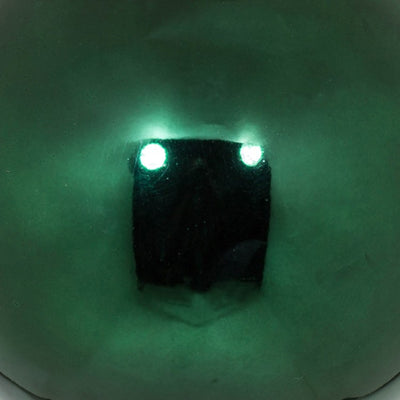 6" Midnight Green Candy Ball Ornaments 4-Pack