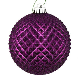 6" Plum Durian Glitter Balls 4 Per Bag