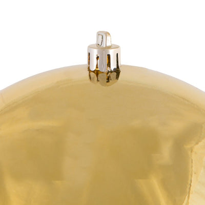 6" Gold Shiny Ball Ornaments 4-Pack