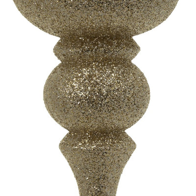 7" Champagne Four-Finish Finial Christmas Ornaments 8 Per Box