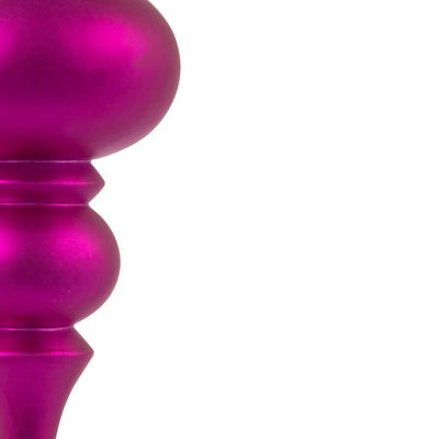 7" Fuchsia Four-Finish Finial Christmas Ornaments 8 Per Box