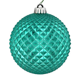 6" Teal Durian Glitter Balls 4 Per Bag