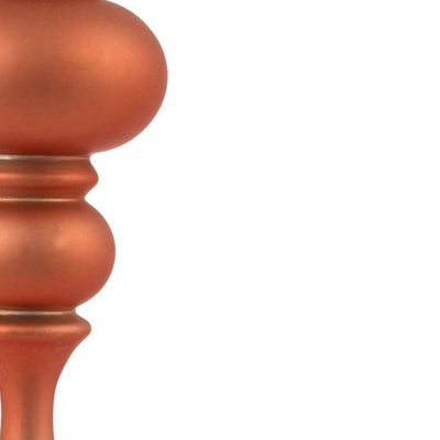 7" Coral Four-Finish Finial Christmas Ornaments 8 Per Box