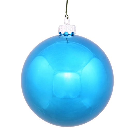 10" Turquoise Shiny Ball Ornament