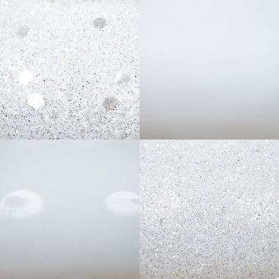 7" White Four-Finish Finial Christmas Ornaments 8 Per Box